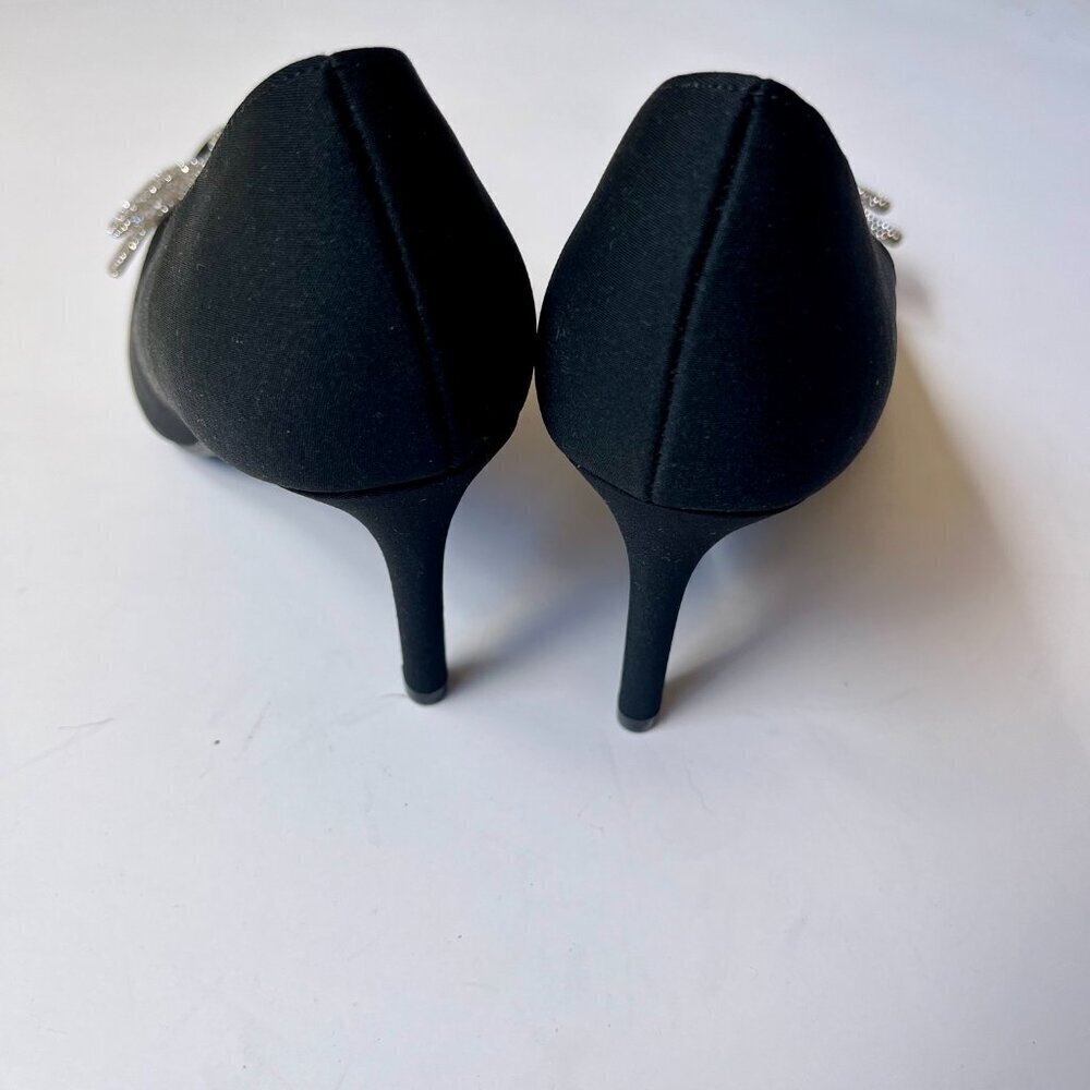 BCBGeneration Anna Pump Black Heels Bow Tie Size 6.5 - Picture 5 of 7